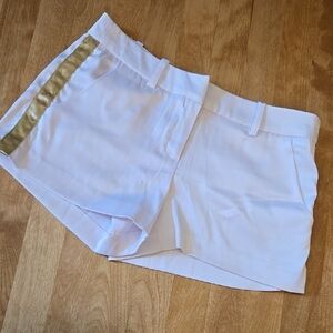 White and Gold Women's Shorts Size 7